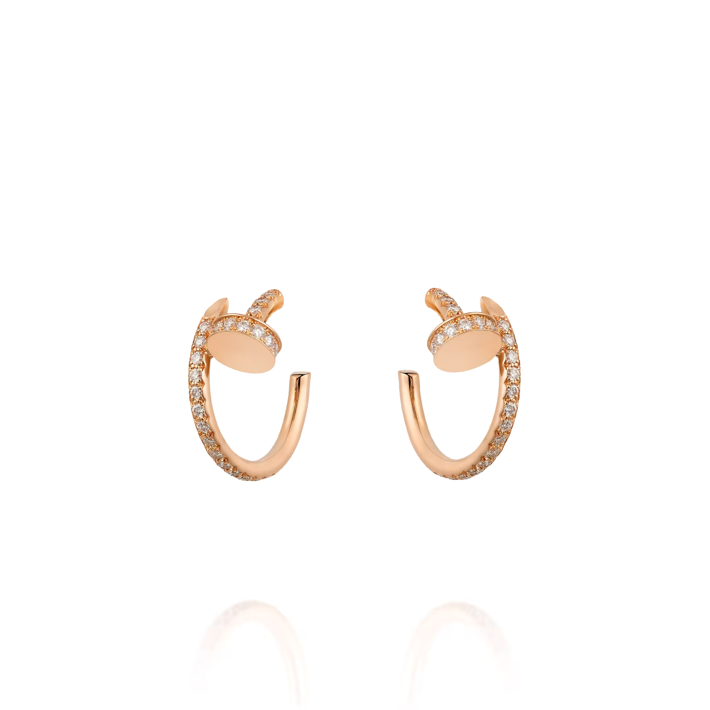 CARTIER JUSTE UN CLOU HOOP EARRINGS, SMALL MODEL, PAVED B8301429